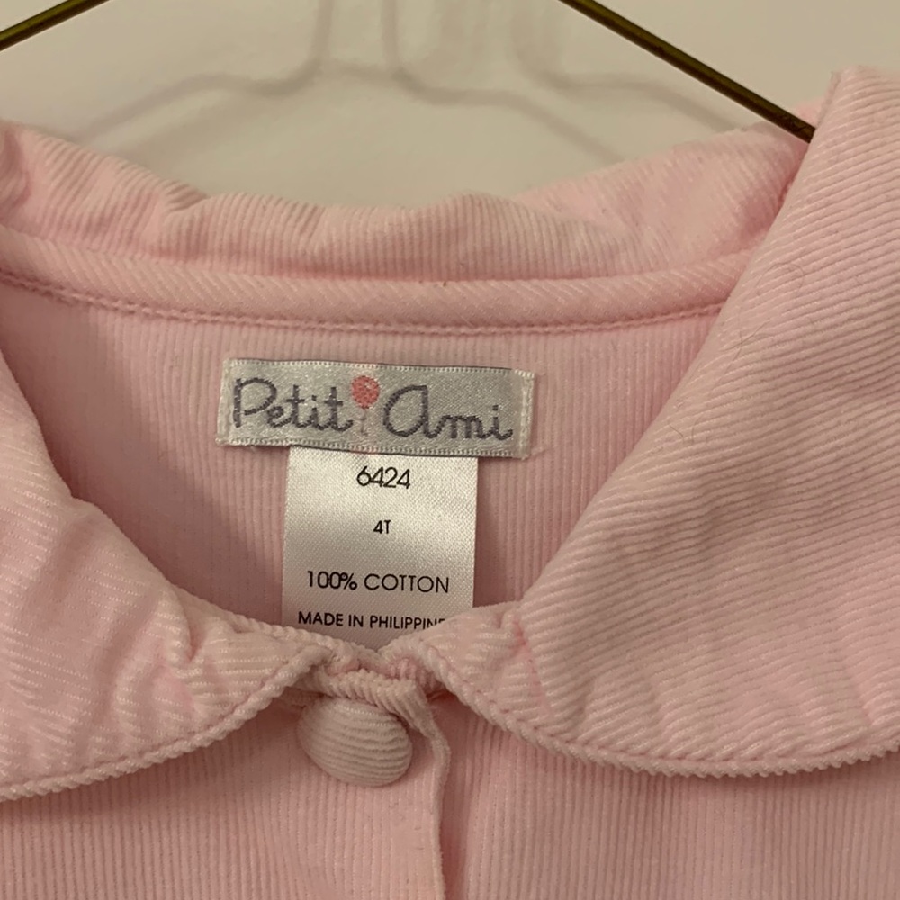 Petit Ami, Light pink corduroy dress coat - Picture 3 of 7